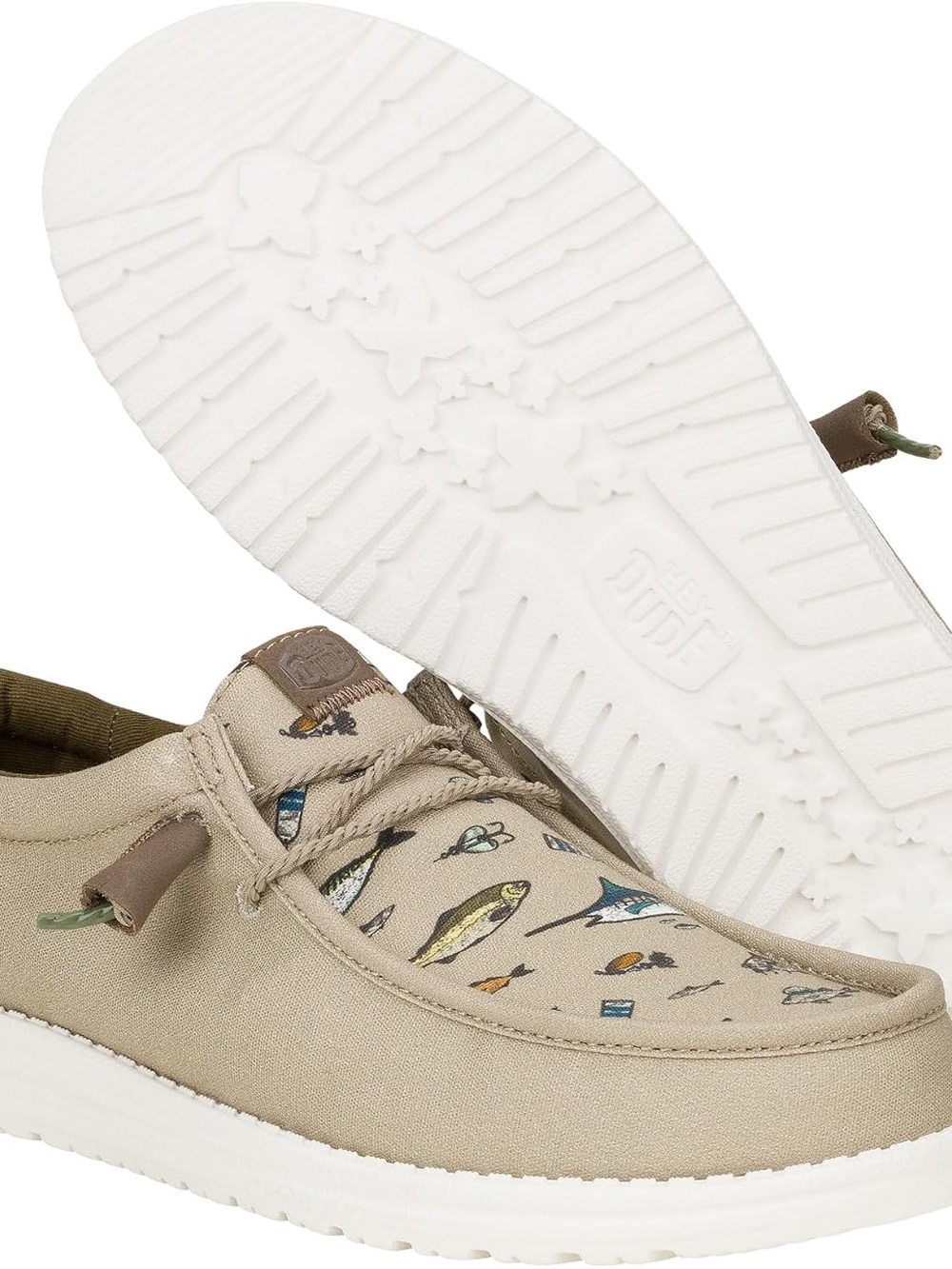 HEYDUDE Men's Wally Marlin Mule, Aluminum/Morel Brown shoes